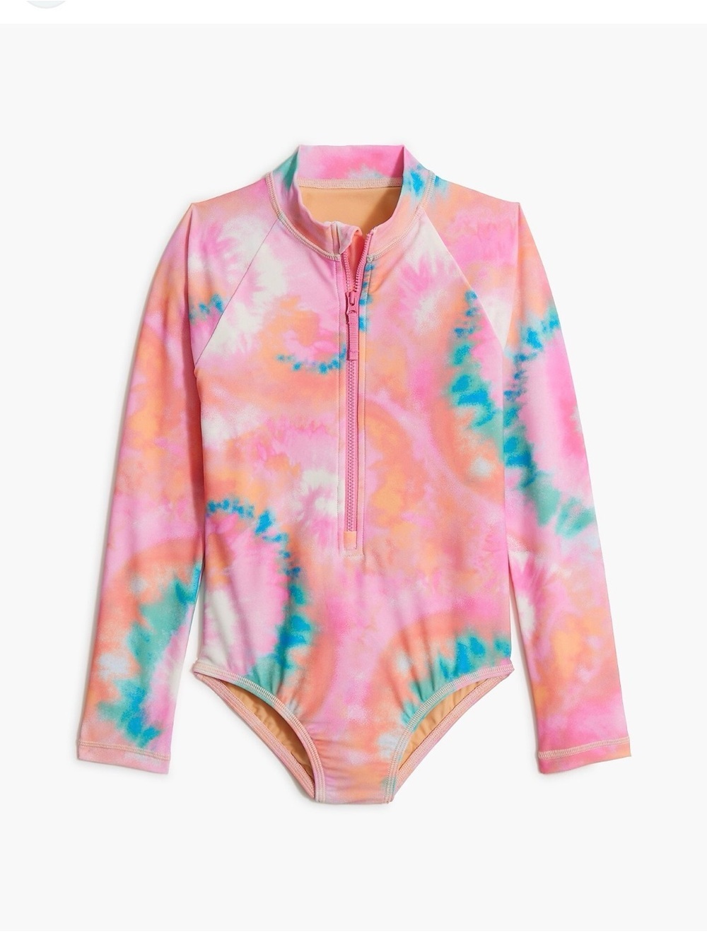 Crewcuts UPF + Protection Rash Guard Tie Dye Size 14 girls pink blue